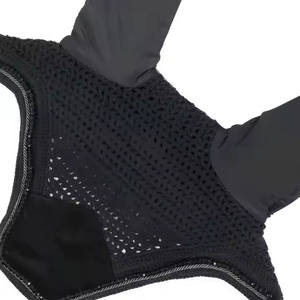 Gorro de caballo hecho a mano con orejas elásticas suaves para protección contra moscas, gorro de orejas personalizado para competición ecuestre. - Product Image 2