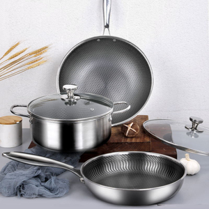 Juego de Woks Elegantes Diseñados para Hogares Modernos con Superficie Lisa, Base Resistente, Asas Cómodas y Fácil Limpieza - Product Image 5