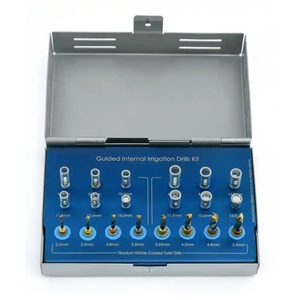 Kit de blocage pour chirurgie guidée d'implants dentaires de qualité supérieure, avec forets d'irrigation interne en acier inoxydable, certifié CE ISO par Pentax - Product Image 1