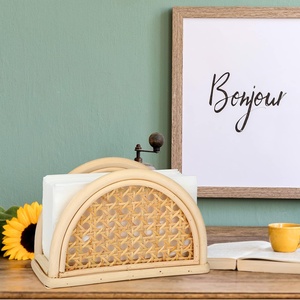 Table accessories rattan napkin holder racks braided napkins container rack baby shower decorations - Product Image 2