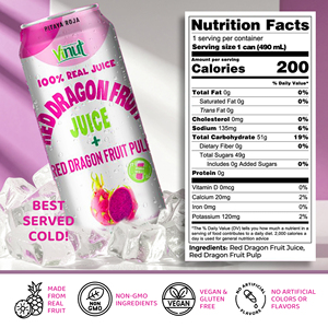 Puré de Uva Roja Sin Azúcar, Jugo Colorido con Pulpa 100% Pura, Lata de 490 ml, 12 Latas por Caja, Proveedor Mayorista de Bebidas - Product Image 6