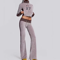 Ensemble de survêtement court personnalisé pour femme en velours, 2 pièces, sweat à capuche zippé et pantalon de jogging, vêtements de sport décontractés, fabricant en gros