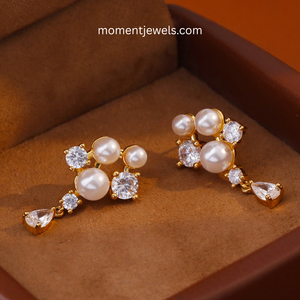 Pendientes Elegantes de Perlas Colgantes para Mujer, con Borlas Brillantes, Sensación de Alta Gama, Lujo Ligero, Joyería de Perlas con Personalidad - Product Image 5