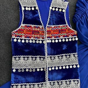 Mens Casual Traditional Afghani Woolen Waistcoat with Breathable Hand Embroidery for Autumn Festive Events Cultural Occasions - Product Image 2