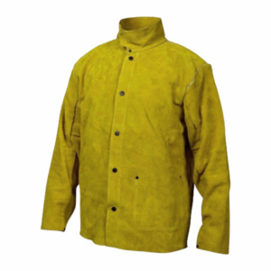 Veste de soudeur en cuir de vachette pleine fleur de qualité supérieure, résistante, vêtements de protection individuelle pour la construction, vêtements de sécurité pour le corps - Product Image 5