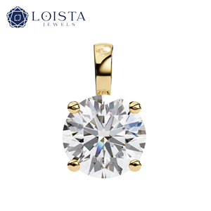 Factory Wholesale Fine Jewelry Lab Diamond Custom Pendant 2ct <b>D</b>/VS1 Pear Lab Diamond 10k Solid Gold <b>Necklace</b> Women for Wedding - Product Image 1