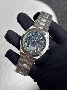 Reloj de pulsera mecánico automático de lujo para hombre, estilo de diseñador, de 41.5 mm, casual, para negocios, banquetes, con calendario perpetuo esqueletizado - Product Image 3
