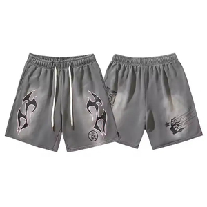 Wholesale OEM High Quality Ash Grey Men's Athletic <b>Shorts</b> Custom Brand Cotton Polyester Blend Training <b>Shorts</b> Premium Wholesale - Product Image 4