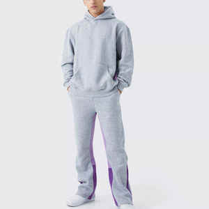 2026 Custom Puff Print Tracksuit <b>Men</b> Heavyweight Terry Cotton Oversized Wide Leg Sweat Suit Winter Streetwear - Product Image 2