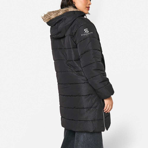 <b>Ladies</b> <b>Corduroy</b> Quilted Winter Thick Padding Hooded Fashion Outdoor Windproof Solid Color Lightweight New High Quality Logo - Product Image 2