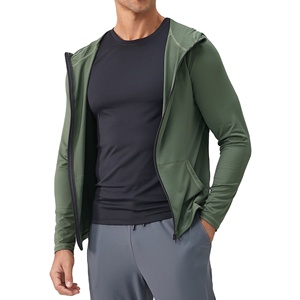 เสื้อมีฮู้ดแขนยาวมีซิป, เสื้อมีฮู้ดกีฬาผ้าฝ้าย100% แห้งเร็วระบายอากาศได้ดีเสื้อบาสเก็ตบอลวิ่งกลางแจ้ง - Product Image 2