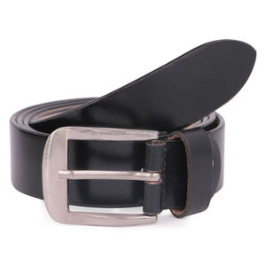 Cinturón de cuero negro para caballeros, hebilla de aleación de estilo informal, tamaños personalizados, hebilla disponible, pedido hecho en India, cinturones y accesorios - Product Image 6