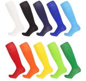 Football Soccer Sports Knee High Solid Athletic Custom Logo Black White Classic Youth Running Yoga 100% <b>Polyester</b> <b>Socks</b> - Product Image 1