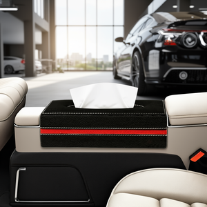 Caja de pañuelos premium para autos color canela/negro de Amato Automotive-Tuning, piezas interiores y exteriores - Product Image 3