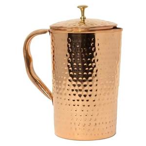 Stylish Solid Copper Mug for Moscow Mule Drinks with Hammered Exterior for Beer Water Juice Cocktail Serving Kitchen Bar - Product Image 2