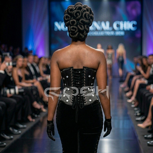 Haut corset imprimé à pois sur tout le buste - Product Image 4