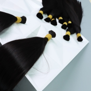 Cabello virgen Remy vietnamita liso negro al por mayor, sin procesar, con cutícula alineada, doble capa, para permanente, ODM OEM - Product Image 3