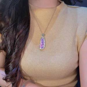 Multiple Four Blessing Freshwater <b>Pearl</b> Necklaces with Natural Jade Marrow Near Universal High Buckle Fine <b>Pendant</b> Necklace - Product Image 4