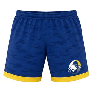 Blue Yellow Sublimation Lacrosse Shorts Men's Short Sports Pants <b>Athletic</b> Performance Wear Team Training Apparel Outdoor - Product Image 1
