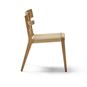 Chaise de salle à manger scandinave de luxe en teck massif, mobilier moderne pour restaurant, fabricant de meubles d'exportation - Product Image 3