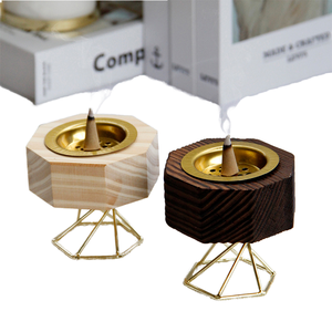 Creative Design Natural Wooden Incense Burner Bakhoor Burner Wood Arabic Censer Incense Holder Natural religious home <b>decor</b> - Product Image 4