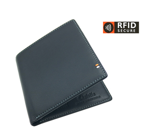 [Highly Recommended] Castello Cowhide Soft Leather <b>RFID</b> Men's Hipster Bifold <b>Wallet</b> Black - Product Image 5