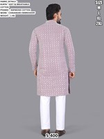 Kurta Aarav pour homme, traditionnel, brodé Bandhani, en coton, coupe classique, longueur au sol, pour Diwali, fête, séchage rapide