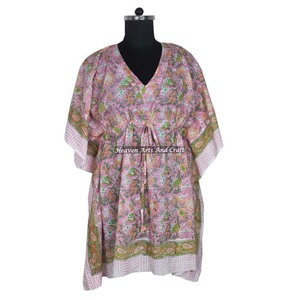 Vestido de Noche Africano para Mujer, Vestidos Étnicos, Vestidos Cortos Tipo Kaftan KFCS116, El Mejor Vestido de Mujer con Estampado a Mano - Product Image 6