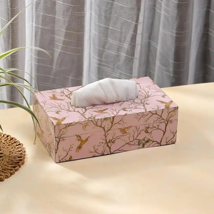 Boîte à mouchoirs personnalisée en résine faite à la main, motif floral, lavable, pour usage intérieur/extérieur, décoration de la maison, salon, chambre, serviettes - Product Image 6