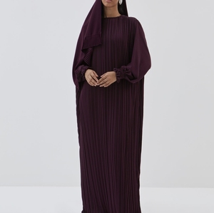 Abaya Saudí Tradicional Islámica de Alta Calidad para Mujer, Diseño Dubai, Primavera, Poliéster Transpirable, Largo hasta el Tobillo, Corte Musulmán - Product Image 1