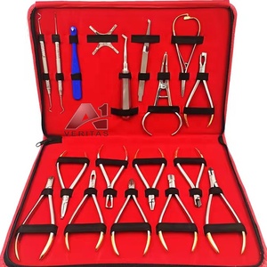 Kit de instrumentos de ortodoncia dental de primera calidad de acero inoxidable, 18 piezas, venta al por mayor, equipos dentales personalizados, conjunto CE - Product Image 6