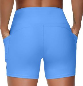 Pantalones Cortos de Verano para Mujer y Niña, con Logotipo Personalizado, de Cintura Alta Elástica, de Secado Rápido, con Efecto Levanta Glúteos, de Spandex - Product Image 4