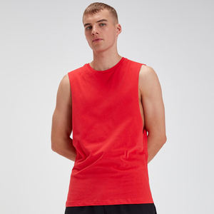 Débardeur de sport pour homme en coton et élasthanne, sans manches, extensible, pour entraînement, fitness et performance athlétique - Product Image 1