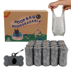 Logo personnalisé en gros Eco Fiendly fécule de maïs multicolore coloré chien sac de merde biodégradable parfumé pour animaux de compagnie - Product Image 1