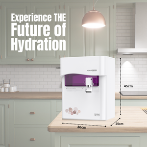 Purificador de agua AQUA 9090 BLANCO MORADO con sistema RO, ZINC, COBRE, ALKALINO, TDS, capacidad de almacenamiento de 13L, indicador LED, material de grado alimenticio. - Product Image 3