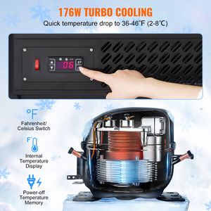 Vetrina Refrigerata Commerciale a 2 Ripiani da Banco, 3.5 Cu.Ft./100L, con Illuminazione LED - Product Image 3