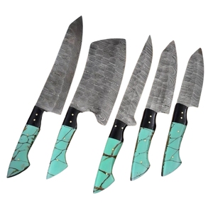 Ensemble de couteaux de cuisine haut de gamme, couteaux de chef professionnels, lames en acier faites à la main, poignées personnalisées, outils de cuisine, fabricant en gros - Product Image 1