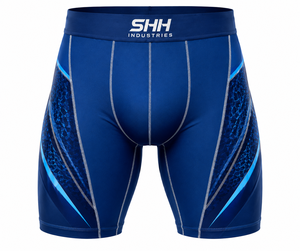 Custom Men <b>Compression</b> Shorts White Gold Sports Base Layer Gym Running Fitness Training Tights OEM Private Label Manufacturer - Product Image 1