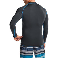 Camiseta Deportiva de Compresión para Hombre, Manga Larga, Elástica, de Secado Rápido, Antibacteriana, para Natación, Surf, Fitness, Deportes al Aire Libre, UPF 50