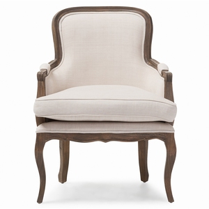 Mora Antique Accent Chair Made Of Solid Mahogany Wood With Upholstered For Living Room, Hotel. - Product Image 2