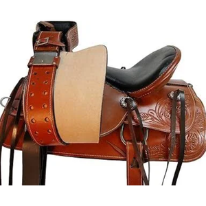 Selle de cheval en cuir de qualité supérieure pour le western |   Selle d'équitation artisanale confortable et durable avec étriers - Product Image 2