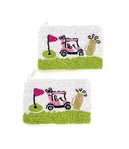 Porte-monnaie brodé fait main coloré et perlé pour adolescents, portefeuille en tissu personnalisé avec fermeture éclair, mode enfant, vente en gros, porte-clés P - Product Image 6