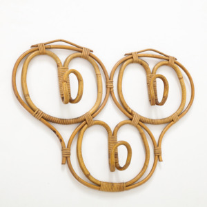 Rattan hook competitive price circle hanging hooks top sales sustainable wood <b>wall</b> <b>hangers</b> - Product Image 2