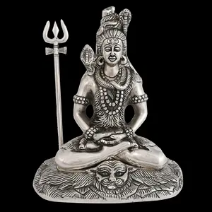 新到工艺品宗教镀银Shiv勋爵雕塑雕像家居寺庙装饰
