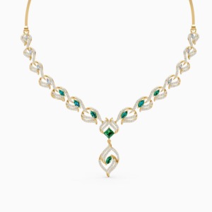 Collar de Diamantes Cultivados en Laboratorio Éticos Forever Curve de 3.58 Ct en Oro Amarillo, Blanco y Rosa de 9K - Product Image 3