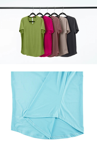 Vêtements décontractés et formels, vêtements de course, t-shirt de sport pour femme, haut d'entraînement pour femme, tee-shirt de fitness, chemisier d'entraînement - Product Image 6