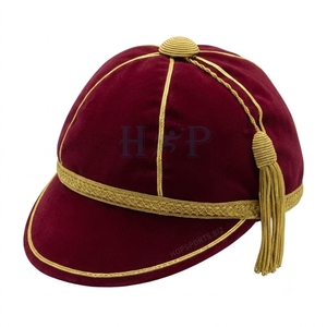 หมวกแก๊ปแสดงเกียรติยศสำหรับเล่นคริกเก็ตสีเงินและทองมีพู่ - Product Image 1