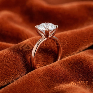 18K Rose Gold Plated Oval Diamond <b>Ring</b> – Romantic Double-Prong Minimalist Solitaire <b>Dainty</b> Rose Gold Oval Anniversary <b>Ring</b> - Product Image 2