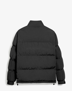 Blouson matelassé unisexe noir de qualité supérieure à col montant, manches longues, fermeture éclair, coupe-vent, style streetwear, faible MOQ 2026 - Product Image 2
