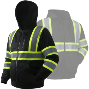 Chaqueta reflectante de marca privada de alta visibilidad, impermeable, para construcción, paisajismo y servicios industriales. - Product Image 4
